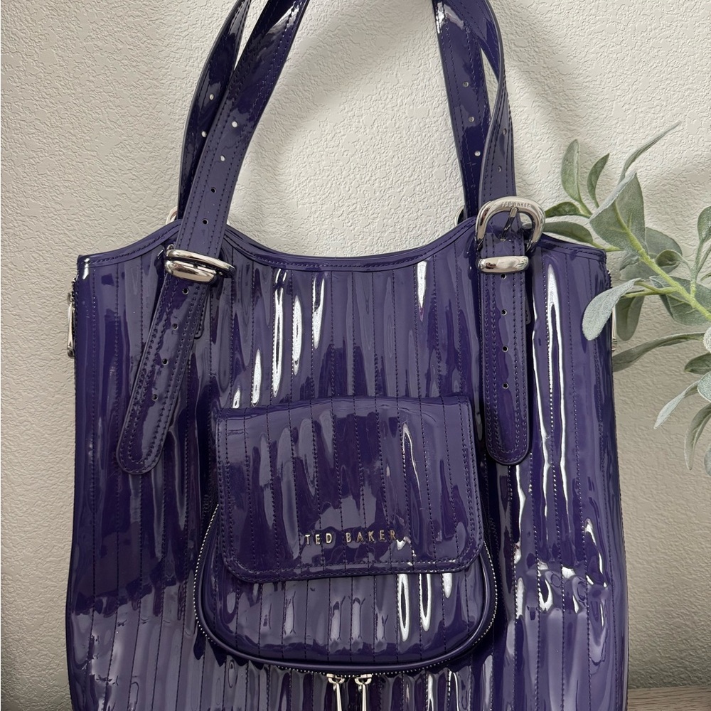 Ted Baker Glossy Purple Tote Bag